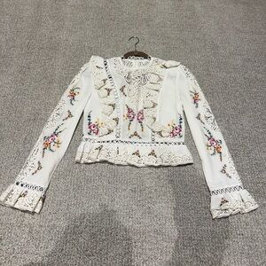 Zimmermann Allia Cross Stitch Flared Top